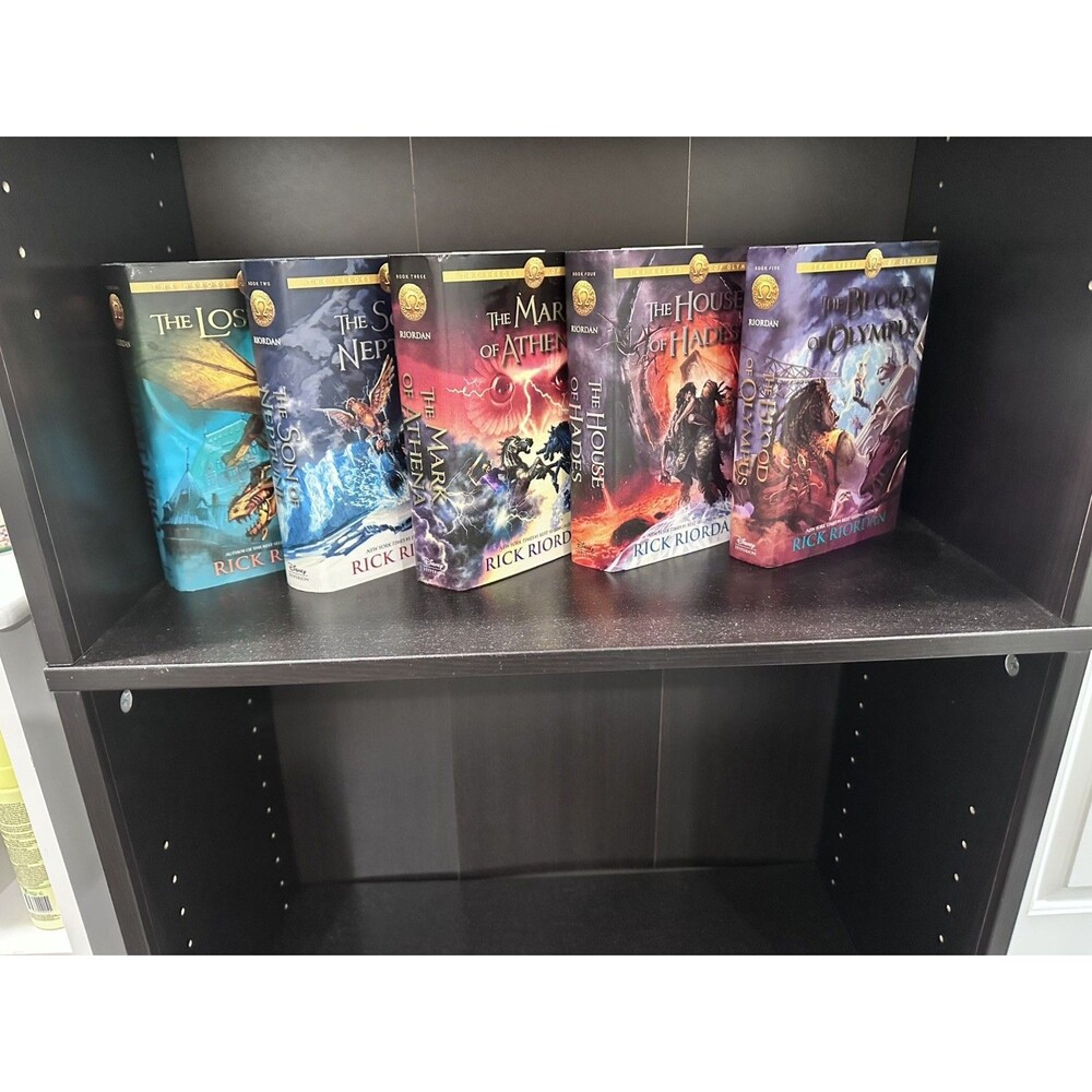 Rick Riordan Heroes of Olympus Complete 1-5 HC 1st Edition 4 First Printings DJ